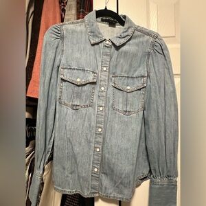 Veronica Beard Light Blue Denim Shirt